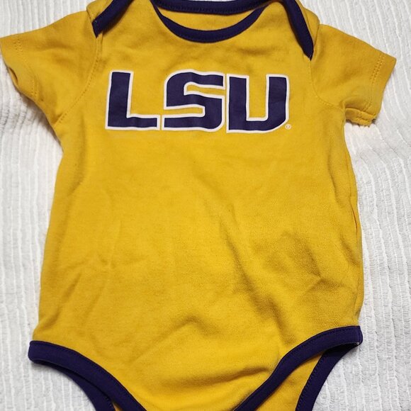 LSU Baby Onesie Size 6-9 Months - Picture 1 of 3